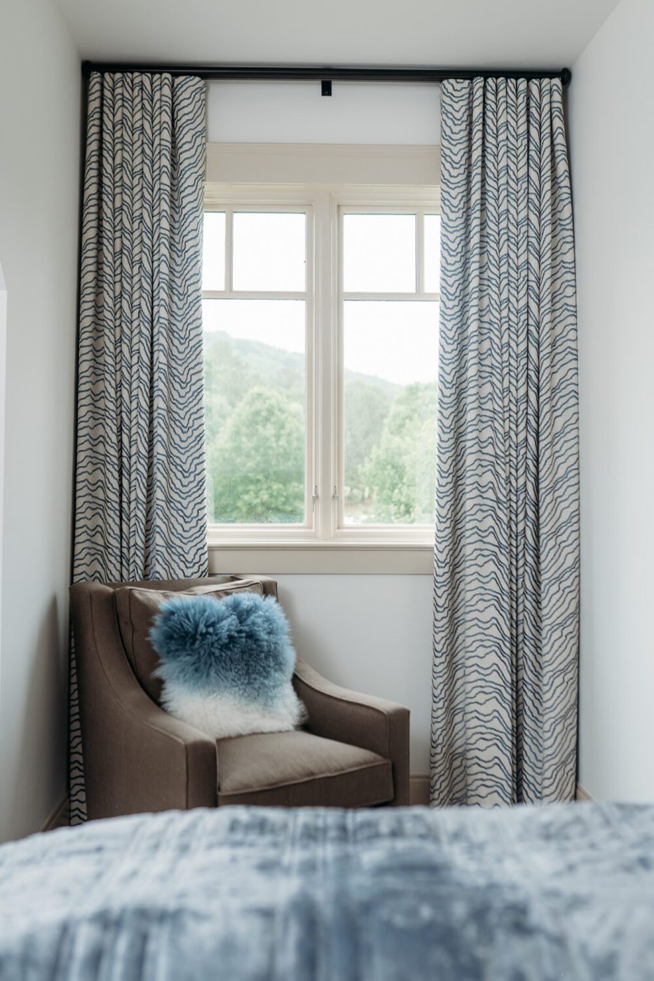 Bedroom drapery panels